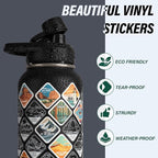 DYSANKY National Parks Water Bottle – 40 oz Insulated Stainless Steel Bottle with 63 Hand-Drawn Park Stickers, Carrier Bag, Strap & Gift Box – BPA-Free – Ideal for Hiking, Camping & Travel
