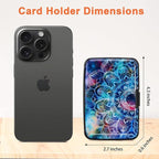 Mayski Credit Card Holder, RFID Blocking, Aluminum Alloy Hard Case, Small Mini Business Metal Wallet for Women Men, Mandala