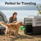 Dog Crate Water Bowl No Spill, 20oz Food-Grade Polypropylene Feeder, Secure Crate Mount with Covered Parts, Travel-Ready & Easy to Clean (Green)