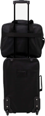 Travelers Club 3 Piece Bowman Luggage Set, Black Carry