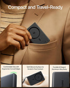 Baseus Picogo AM52 MagSafe Power Bank, Qi2.2 25W 10,000mAh Magnetic Portable Charger, 0.6" Slim Built-in 45W USB-C Cable, Alloy Fast Charging Wireless Battery Pack for iPhone 17/16/15/14/13/12 Only