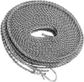 uxcell Portable Clothesline, 16.4ft Nylon Windproof Non-Slip Washing Line Rope for Courtyard Outdoor Travel Camping Laundry Drying, Dark Grey