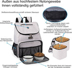 BAGLHER丨Dog Travel Bag, Airline Approved Pet Supplies Backpack, Dog Travel Backpack with 2 Silicone Collapsible Bowls and 2 Food Baskets