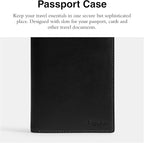 Passport Case in Natural Full-Grain Leather