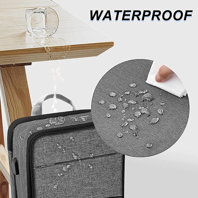 ZINZ Slim & Expandable Laptop Backpack Water Resistant Backpack Travel Backpack Compatible with MacBook Air/Pro/Neo 13-14 inch, XPS 13/14, Surface 13.5" and Most 13-14 Notebooks，G01BK01