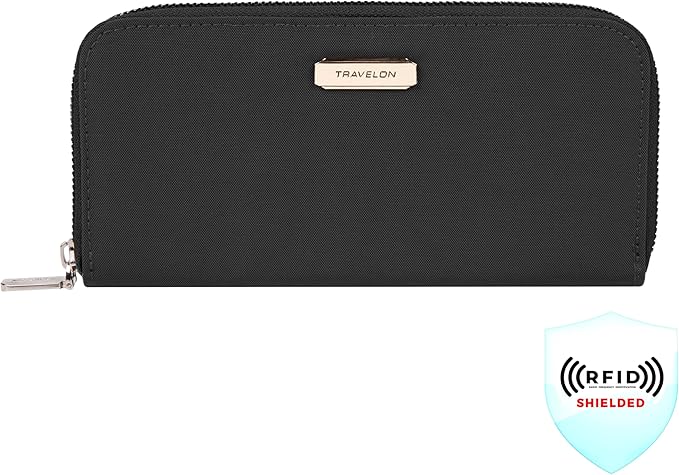 Travelon RFID Blocking Single Zip Wallet