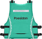 Poseidon Adjustable Water Safety Life Jacket - Classic Unisex Design with Front/Rear Storage Compartments for Multiple Water Activities