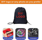 JohahaTim Drawstring Backpack Bulk 20 Pcs Draw String Bags DIY Gym Sports Traveling Yoga Cinch Bag Sackpack Drawstring (Black)