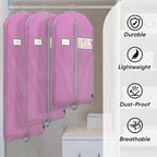 BALEINE 1PK Heavy Duty Garment Bag with Shoe Storage Travel Bag for Dresses, Suit, Coats Travel Essential (43", Pink)