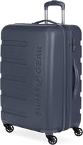 SwissGear 7366 Signature Hardside Expandable Luggage with Spinner Wheels, TSA Lock, Navy, Checked-Medium 23-Inch