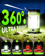 AlpsWolf Camping Lantern Rechargeable, 4000LM LED Lanterns for Power Outages, 4600mAh Super Bright Portabl Lantern & Lights for Emergency, Hurricane, Camping