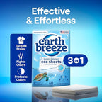 Earth Breeze Laundry Detergent Sheets Fragrance-Free - 60 Loads Eco Liquidless Soap - Travel-Friendly for Hot & Cold Cycles, Tackles Tough Stains & Odors - Gentle on Sensitive Skin, 30 Ct