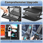 KaiCross Car Backseat Organizer with Table Holder,10 Storage Pockets Backseat Car Organizer and Storage with 600D Oxford Cloth,Travel Essentials,Kick Mats Back Seat Protector-2 Pack