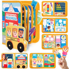 hahaland Busy Book Preschool Learning Activities - First Day of School Gifts Activity Books for Toddlers 1-4, Montessori Toys 2 Year Old Boy Girl Birthday Gift Preschool Must Haves Busy Board Ages 2-4