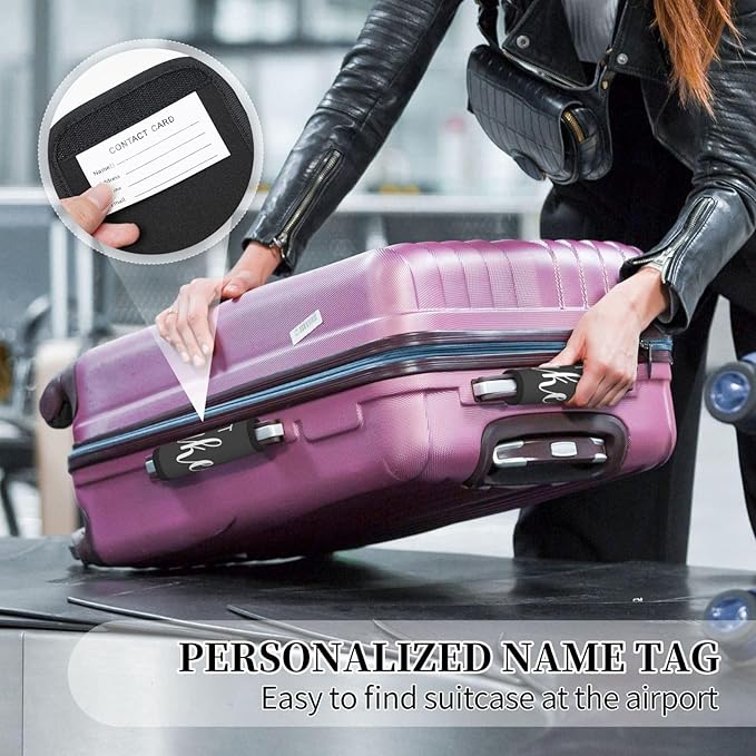 2 Pack Get Naked Bathroom Fun - get Naked Grey and White Luggage Handle Wraps Suitcase Tags Identifiers for Travel Accessories