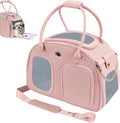 Dog Purse Carrier for Small Dogs, TSA Airline Approved Pet Tote Bag, Fashion Soft-Sided Puppy Carrier Purse with Pockets for Travel, Shopping, Daily Use (Pink, 16.1inch x 8.7inch x 12inch(LxWxH))