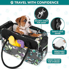 PetAmi Dog Purse Carrier for Small Dogs Cats, TSA Airline Approved Soft-Sided Pet Carrier with Pockets, Ventilated Travel Tote Bag with Bed & Shoulder Strap, Puppy Kitten, Max 12 lbs, Floral Gray