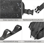 WESTBRONCO Fanny Packs for Women Men, Small Belt Bag Nylon, Lightweight Fashion Waist Packs, Mini Crossbody Bags with Adjustable Strap for Workout Running Traveling(Black)