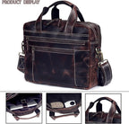 Leather Messenger Bag For Men, Vintage Handmade Laptop Briefcase and Shoulder Bag for Men Woman