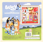 Horizon Group USA Bluey Magnetic Wooden Playhouse, 18 Piece Activity Set, Includes 2 Wooden Dolls House, Great Toys for Kids, Fun Birthday Party Activity, House Playset