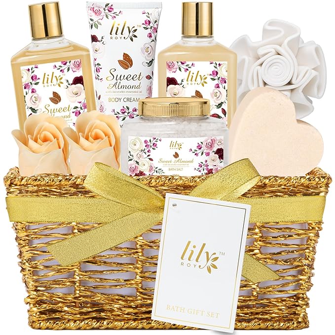 Gifts for Women, Mothers Day Gift Basket Set for Mom, Bath and Body Gift Basket Set - 9 Pcs Spa Gift Basket for Women | Christmas Gifts, Birthday, Valentines Day Gift, Gift Set for Mom