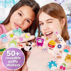 Original Squishmallows Puffy Sticker Playset, Over 50 Reusable Stickers