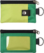 CHENSPRX Minimalist RFID Blocking Small Wallet with ID Window,WaterResistant Zip Id Case Wallet with Lanyard Keychain for Cards,Cash,Travel,Women,Men