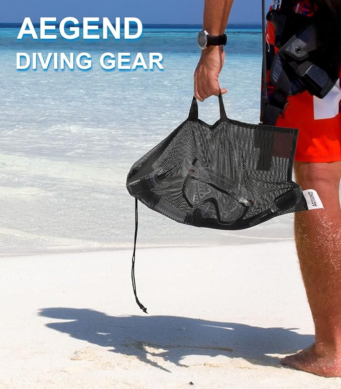 Aegend Snorkeling Gear for Adults Youth Kids, Snorkel Mask with Top Dry Valve - Panoramic View Anti-Leak and Anti-Fog with Mesh Bag for Snorkeling, Scuba Diving, Freediving & Swimming