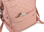 Kinmac Wide Open Style Laptop Backpack Travel Outdoor Backpack For Laptop Up to 15.6 Inch(Pink Embroidery)