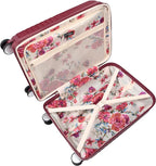 Jessica Simpson Countryside 21" Expandable 8-Wheel Spinner Carry On Luggage Suitcase, Burnt Russet