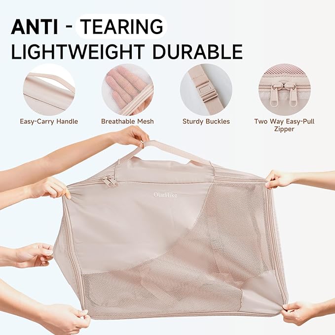 11 Set Packing Cubes for Travel, Gifts for Women Mom,Anti-Tearing Suitcase Organizer,OlarHike Vacation Essentials & Accessories for Cruise Ship