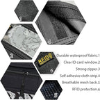 RFID Blocking Travel Neck Wallet Pouch and Passport Holder, Travel Neck Pouch Passport Holder for Women & Men - Black