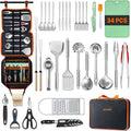Gaialoop Portable Camping Cooking Utensils Set, Camp Kitchen Set with Organizer Bag, RV Essentials Outdoor Cooking Utensil Kit for Travel, Picnics, Camping, BBQs, Parties