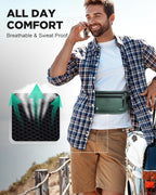 VULKIT Money Belt for Travel, Hidden Passport Holder, Anti-Theft Travel Wallet Under Clothes, RFID Blocking Waist Pouch, Undercover Fanny Pack, Deep Teal