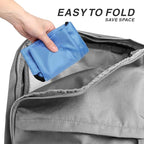 Drawstring Backpack Sports Water Resistant String Bag Sport Gym Sackpack for Women Men Large with Zipper, Baby Blue