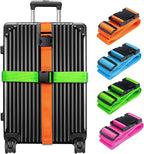Luggage Straps for Suitcases TSA Approved, Travel Belt Suitcase Belt, Suitcase Straps TSA Approved, Luggage Belt Strap TSA Approved, Travel Straps for Luggage, Luggage Band Bag Straps 4 Pack
