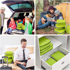 Gonex Compression Packing Cubes, 4pcs Expandable Storage Travel Luggage Bags Organizers (Green)