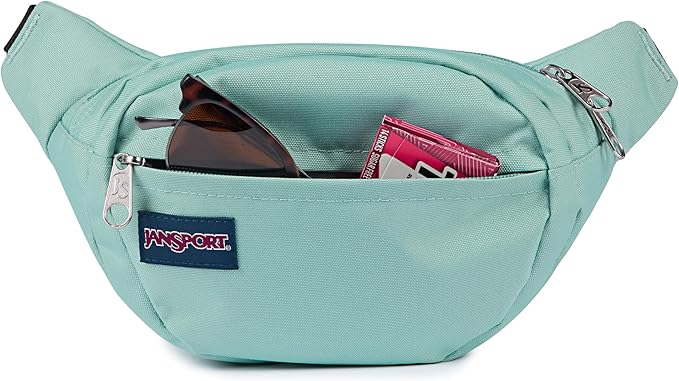 JanSport Fifth Avenue Fanny Pack Crossbody Bags for Women, Men - Stylish, Durable Waist Bag with Adjustable Belt, Main Zippered Pocket, Quick Stash Pocket - Travel Essentials - Black