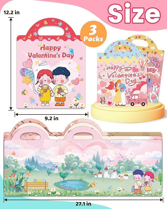 Walenced Reusable Sticker Book for Toddlers, Stickers for Kids, Toddler Sticker Book, Toddler Craft Activities, Toddler Travel Toys Boy Girl Birthday Gifts - Valentines