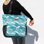 Original Floral Water Resistant Large Tote Bag Shoulder Bag for Gym Beach Travel Daily Bags Upgraded