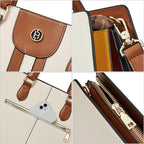 BOSTANTEN Leather Laptop Briefcase for Women Shoulder Bag 15.6 Inch Business Computer Work Tote
