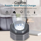 CoolFire (The Original) - USB-C UV Free Solar Watch Fast Charger for All Eco Solar Watches. Safe 24/7 Charging (No 8H Timer Needed). Reloj Hombre Solar Charger. Fits G-Shock, Citizen, Seiko, Garmin GY