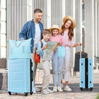 Luggage Sets, 2 Piece Carry on Luggage Set with Travel Bags, 2 Piece Expandable Spinner Hardshell Suitcase with TSA Lock, Back to School Suitcase, Women Men, Light Blue, 20/24 inch