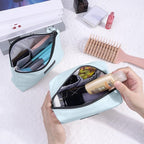 Cosmetic Bags for Women Small Makeup Bag for Purse Pu Leather Makeup Pouch Travel Makeup Bag with Zipper Make Up Bag for Travelling