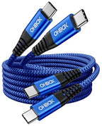 USB C to C Cable Fast Charging 6FT, 2Pack USB Type C Cable for Car Durable Braided iPhone USB C Charger Cable USBC to USBC Cord for iPhone 17/16/15/Pro Max/Plus, Samsung Galaxy S23 and More-Blue