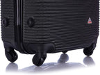 InUSA ROYAL Hardside Luggage with Ergonomic Handles | Spacious Travel Suitcase with Four Spinner Wheels and Studs | 20 Inch Hardside Carry-On Spinner Luggage | Black