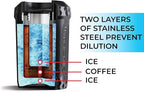 HyperChiller HC2 Patented Iced Coffee/Beverage Cooler, NEW, IMPROVED,STRONGER AND MORE DURABLE! Ready in One Minute, Reusable for Iced Tea, Wine, Spirits, Alcohol, Juice, 12.5 Oz, Black