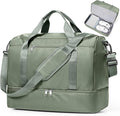 Travel Duffel Bag for Women, Carry-on Overnight Weekender Bags with Wet Pocket, For Spirit Airlines 18x14x8 Personal Item Bag,Small,Olive Green