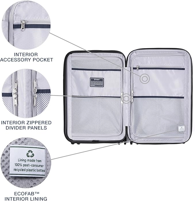 Travelpro Maxlite Air V2 Hardside Expandable Carry on Luggage, 8 Spinner Wheels, Lightweight Hard Shell Suitcase, TSA lock, Slate Green, Carry On 20-Inch