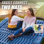 FUN PAC Camping Sleeping Pad,with Foot Pump and Pillow – Ultralight Compact Sleeping Mat for Backpacking, Hiking, Tent – Portable Single Inflatable Mattress for Outdoor